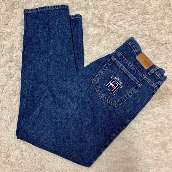 tommy hilfiger high rise mom jeans